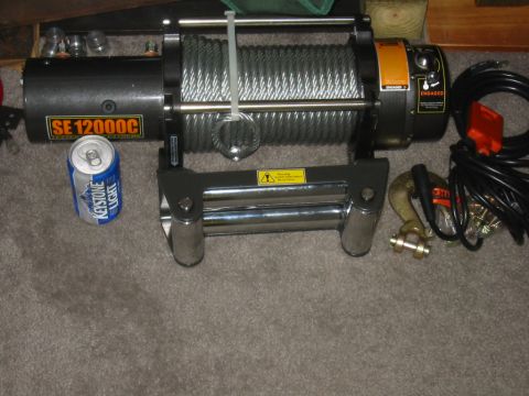 1995 Ford Bronco - that's the mnster Mile Marker SE12000C. it's about 92 lbs with the solenoid, cable, wiring, fairlead, and hook.