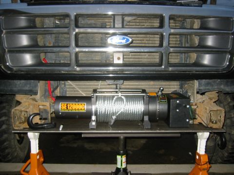 1995 Ford Bronco - mocking it up. it does fit. but i had to relocate the solenoid box.