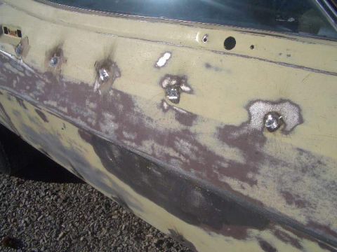 1976 Ford Ranchero - Used a metal grinder to make all welded spots flush with the body