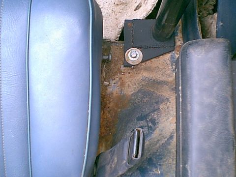1983 Ford Bronco - Here it is bolted to the floor. i going to add a plate and bar thru the floor to the frame soon but it is in for now.