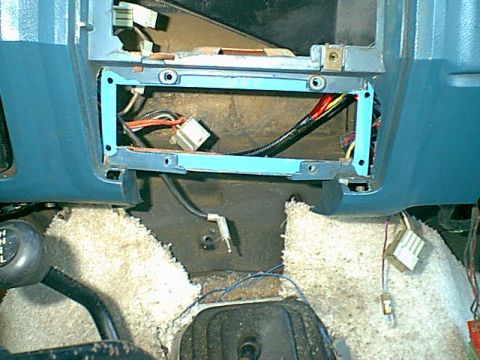 1983 Ford Bronco - Here is the adapter mount in the install lacation.to clear up why i chopped out the dash it was to keep from chopping up the control panel…