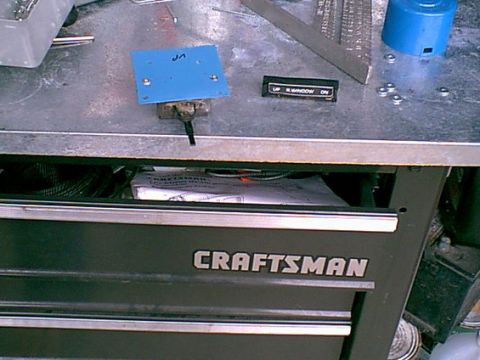 1983 Ford Bronco - i just pop riveted the old tailgate switch to the flat steel mount.