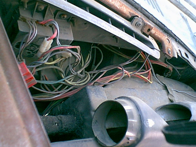 Here is the main reason i decided to pull it all out and replace and clean up the dash. the dealer ac was poorly installed. it removed mounts and brokeup the dash. Like the wiring?