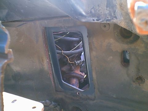 1983 Ford Bronco - After removing the old heater box this is what the inside looked like.
