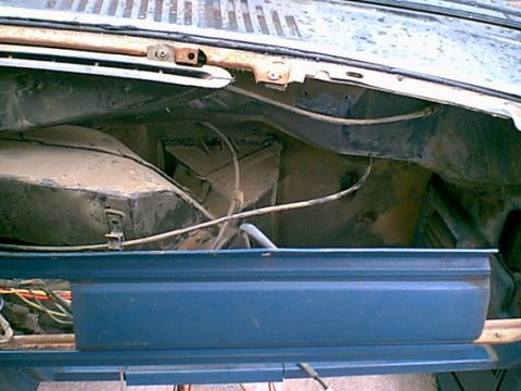 1983 Ford Bronco - After removing the dealer added AC this left a huge hole in the dash. most of the bracing was destroyed or cut out. the dash front was hack…