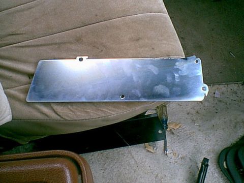 1983 Ford Bronco - To fix the dash i used thisscrap metal i had sitting in the shop. (It from a file cabinet) i made a sandwhich and riveted it to front and b…