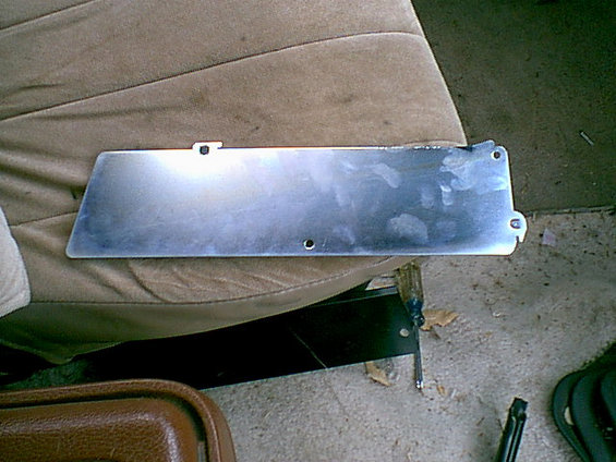 To fix the dash i used thisscrap metal i had sitting in the shop. (It from a file cabinet) i made a sandwhich and riveted it to front and back side for stronger holding.