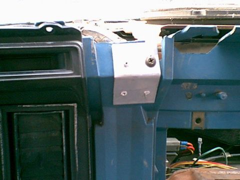 1983 Ford Bronco - Here is the patch all riveted in place. this patch sits under the top dash so it will not be seen when the dash is reinstalled.