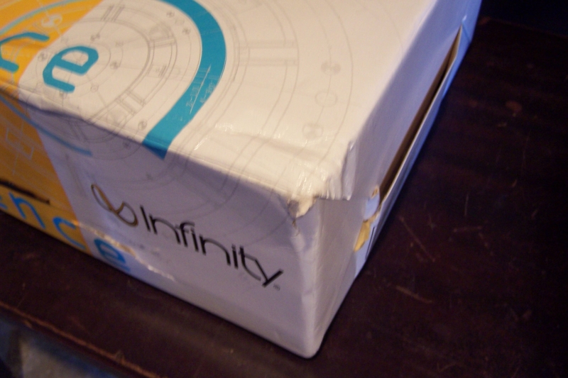 Exterior damage to the corners of the box