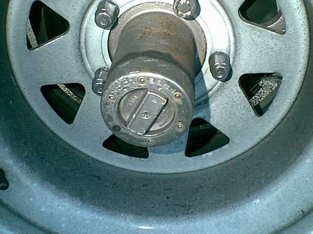 Here is the pass side stock hub.