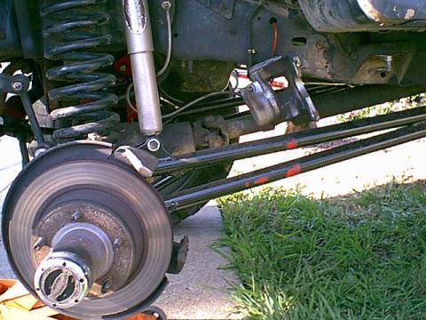 1983 Ford Bronco - Remove the caliper (do not just let it hang. i got a set of "S" hooks and these work well here)