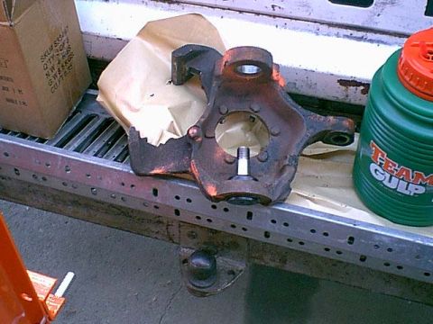 1983 Ford Bronco - Here is the new lower ball joint in place. the new press just poped it right in.