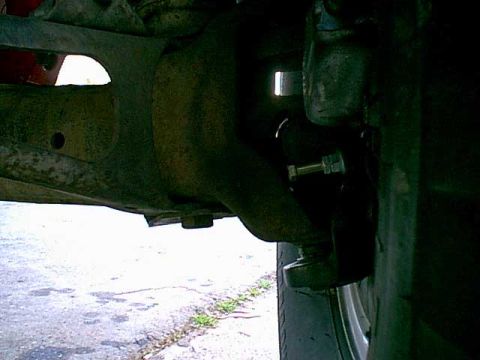1983 Ford Bronco - Here is the steering stop for the pass side knuckle.