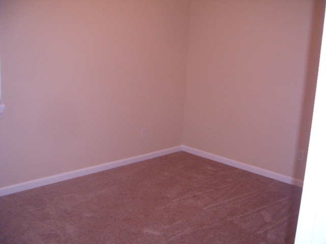 Interior of an empty room with beige walls and carpet