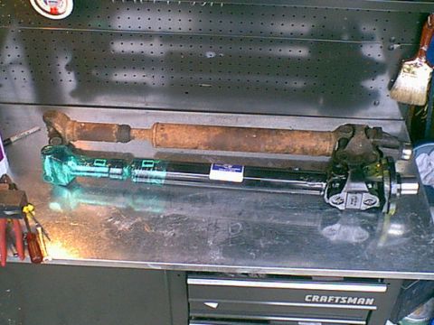 1983 Ford Bronco - Here is the new and old drive shaft. you can see the difference.