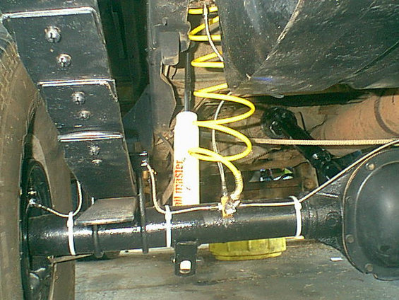 on the axle i just used some fuel lint to the hose barband the hose to the flex line. pretty simple