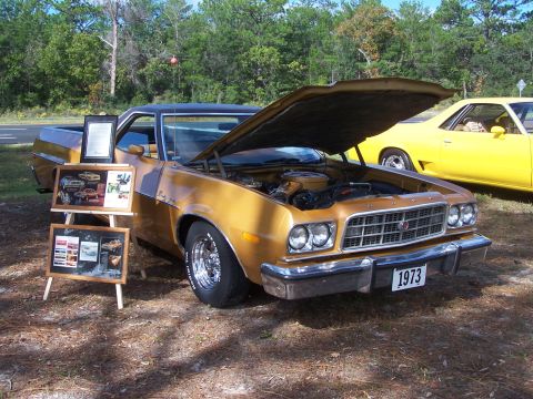 1973 Ford Ranchero - My truck on the line with vintage advertising.
