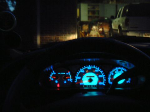 1998 Ford Taurus - Gauges installed in car.