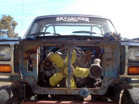 1984 Ford Bronco - fan and acc.brackets attached
