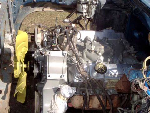 1984 Ford Bronco - fan and acc. brackets attached