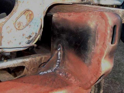 1984 Ford Bronco - frame horn plate and gusset