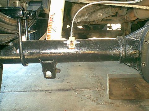 1983 Ford Bronco - here is the disti block ready to get the new lines.