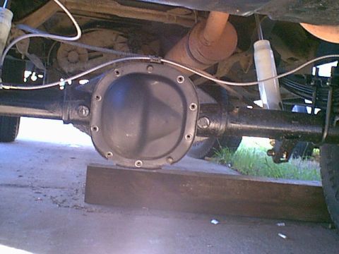 1983 Ford Bronco - Here is the rear brake line going over the top of the center housing.