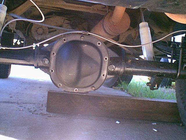 Here is the rear brake line going over the top of the center housing.