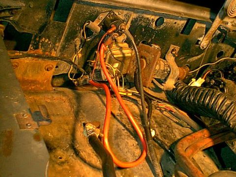 1983 Ford Bronco - Here is Jezebel wiring mess. you can see the regulator and all the wires that goto it.