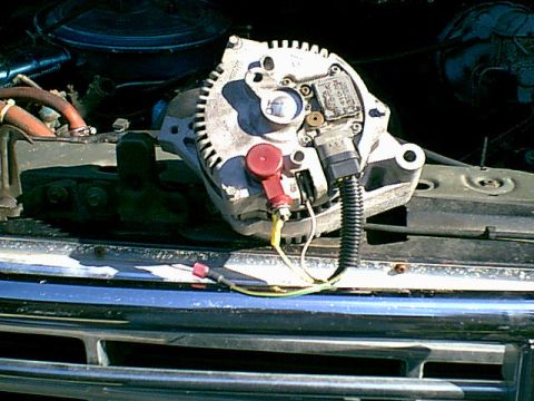 1983 Ford Bronco - Here the harness is all connected and ready for install. the wire not connected it the IGN hot or on wire, when it senses 12V the alt turns…
