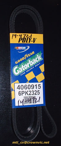 2000 Ford Crown Victoria - Goodyear Gatorback serpentine belt.