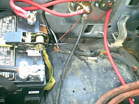 1983 Ford Bronco - i decided to chop out the connector and wire directly to a battery plus connection. you can see it on the top of the relay.