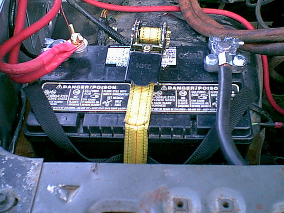 Last look at the battery connection. like the hold down?