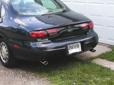 1998 Ford Taurus - A better look at my chrome dual exhaust.