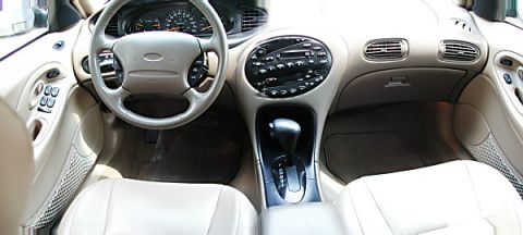 1998 Ford Taurus - Panoramic of front seats/dash. I loooove my leather interior.