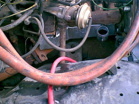 1983 Ford Bronco - Here is the warm up stove all painted and reinstalled. looks good.