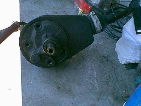 1983 Ford Bronco - Here is the Sagnaw pump it came out of a crysler minivan i did a motor swap on. i like the longer fill neck. this was after i removed the s…