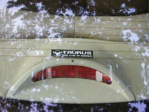 1998 Ford Taurus - TCCA sticker in my back window. Credit goes to Venom 800TT for this version of the official TCCA logo.