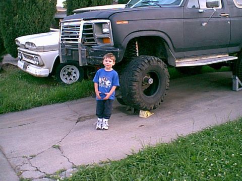 1983 Ford Bronco - christian wanted to have his picture in here so here it is.