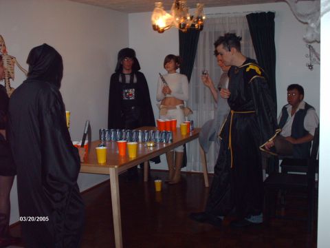 1995 Ford Probe - A Halloween party is in full swing with guests dressed as various characters.