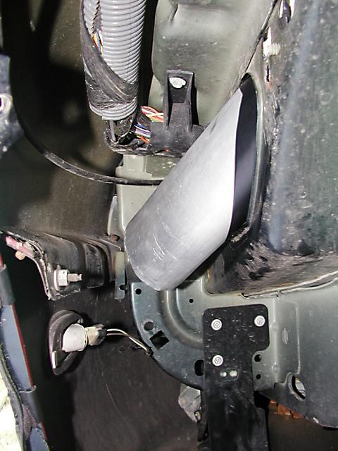1998 Ford Taurus - My new CAI. Just 3" dryer vent. (This is behind the fender)