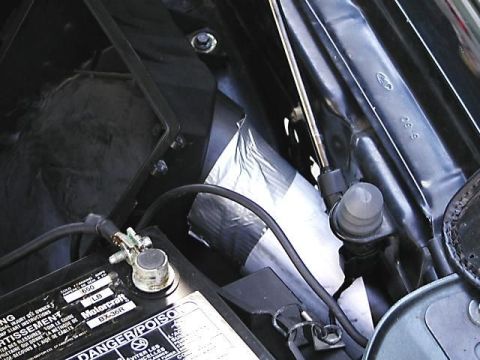1998 Ford Taurus - CAI at the box. I cut the conector off the original, shoved the pipe over that, then used duct tape to seal the connection.