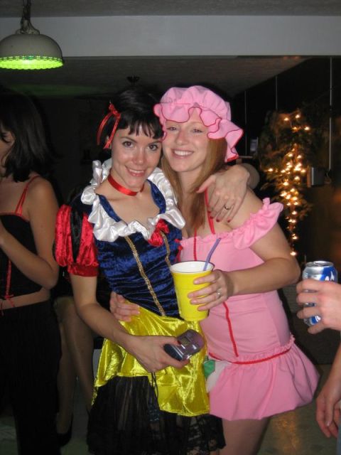 1995 Ford Probe - Two friends enjoy a Halloween party, dressed in elaborate costumes.
