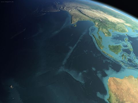 1979 Ford F-150 - This image depicts a satellite view of Earth, highlighting the continents of Asia and Australia with surrounding oceans.