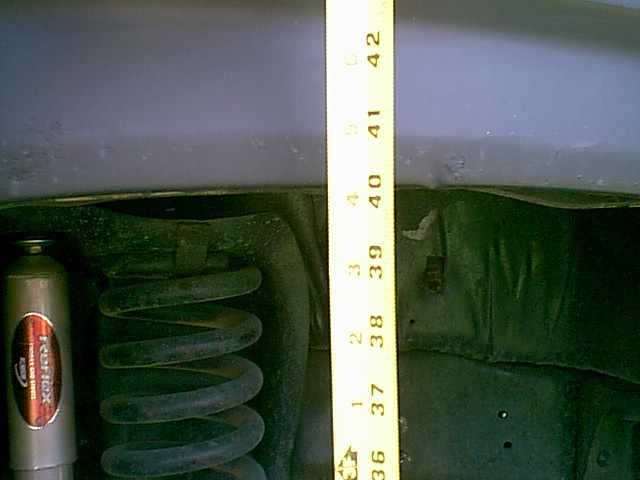 Here is the 40 inches from ground on the pass side at the start.
