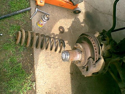 1983 Ford Bronco - Here is the driver side spring out.