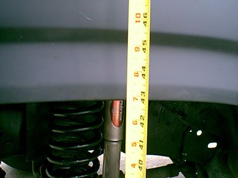 1983 Ford Bronco - Final measure after the springs were installed....almost 43 inches on the drivers side.