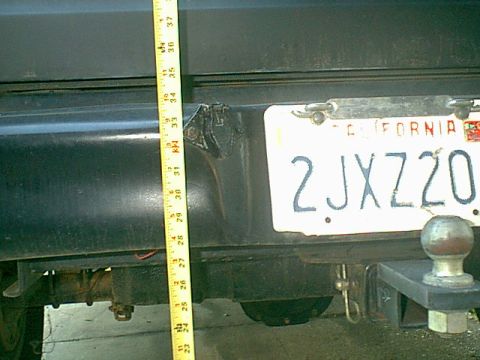 1983 Ford Bronco - This was not a good spot to measure but i wanted to see all change.27" to bottom of the bumper.