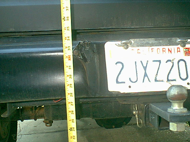 This was not a good spot to measure but i wanted to see all change.27" to bottom of the bumper.