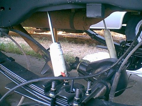 1983 Ford Bronco - Here are the shocks reinstalled and ready to goto work.